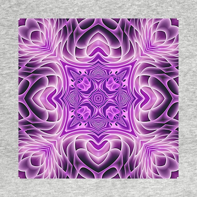 Dramatic Purple Pink Hearts and Lights Kaleidoscope by SeaChangeDesign